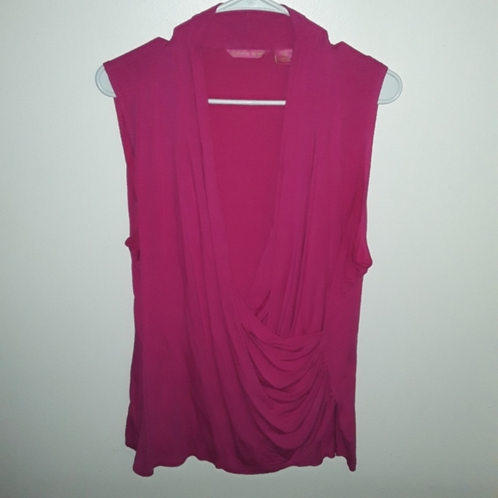 Pink Sunny Leigh Faux Wrap Tank